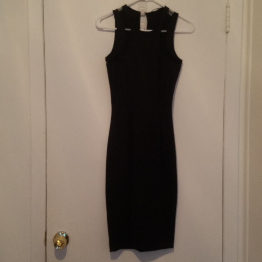 Zara black midi dress Size S